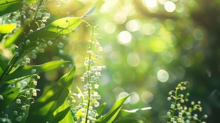 Wall Mural - Lily of the Valley in the Sunlight