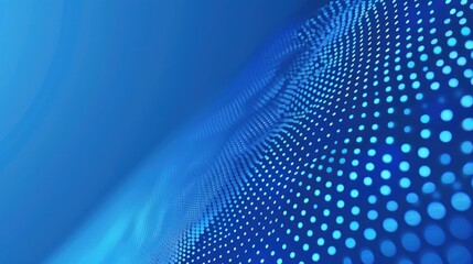 Poster - Blue background with dot waves