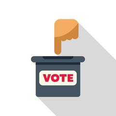 Poster - Hand putting voting paper in the ballot box during elections