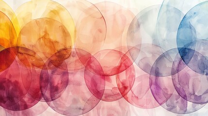 Poster - Abstract Watercolor Circles Background.
