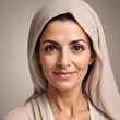 © Aaron - A 50 year old Middle Eastern lady with an illuminated healthy complexion, showcasing smooth skin and a calm expression, reflecting the effects of a recent beauty treatment