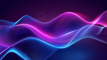 Poster - A purple and blue wave with a lot of sparkles