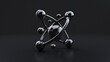 © Alexandr - Atomic Structure Model Black Surface