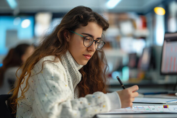 Sticker - Chemistry Student Memorizing Periodic Table