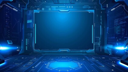 Poster - ui futuristic digital data chart, communication, computing, and circle percent vitality innovation o