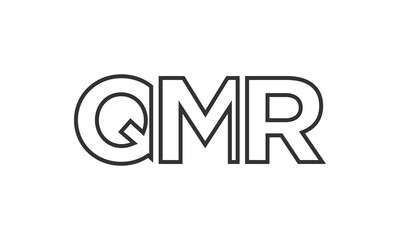 Poster - QMR logo design template with strong and modern bold text. Initial based vector logotype featuring simple and minimal typography. Trendy company identity.