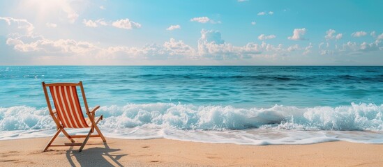 Fototapete - Beach setting with copy space image