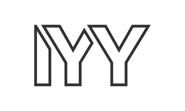 IYY logo design template with strong and modern bold text. Initial based vector logotype featuring simple and minimal typography. Trendy company identity.