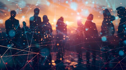 Poster - a digital image showcasing members of a networking group participating in a structured networking event, exchanging insights and contacts