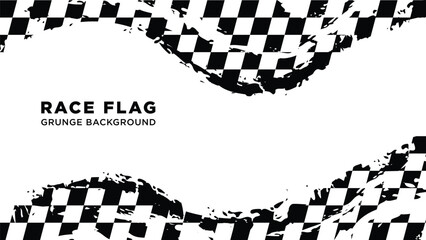Wall Mural - Racing flag vector background grunge fit for motocross off road speed race start finish banner with copy space