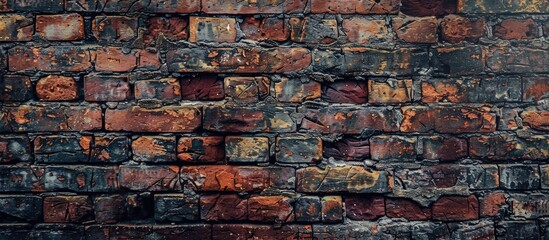 Aufkleber - Brick walls stacked in the background create a visually appealing copy space image