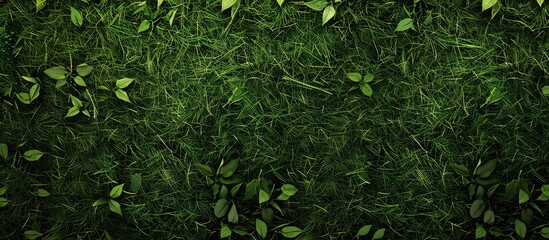 Poster - A detailed background of lush green grass with an unoccupied area suitable for text or graphics known as a copy space image