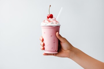 Wall Mural - Milk milkshake smoothie dessert.