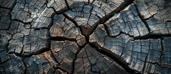 Aufkleber - Copy space image of cracked wooden texture