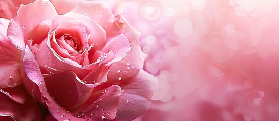 Poster - An abstract background with a close up of a blooming rose flower head perfect for adding text or images into the copy space image