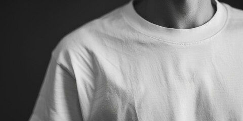 Canvas Print - Close-up of person wearing white shirt