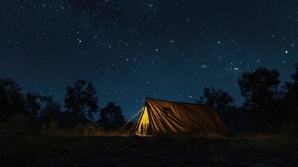 Wall Mural - Nighttime Tent Lighting