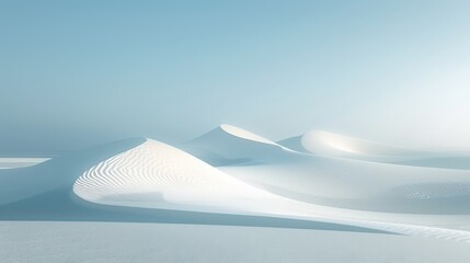 Wall Mural -  A cluster of sand dunes amidst a sun-scorched desert, sun rays filtering through distant clouds