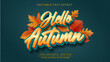 © Little Space  Studio - Hello autumn text effect banner headline, Ediatble text effect