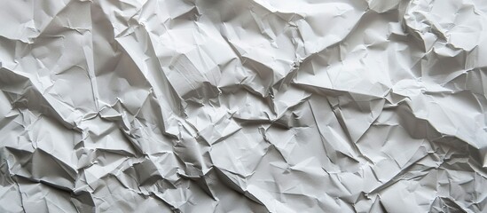 Wall Mural - Crumpled grey paper texture with copy space image