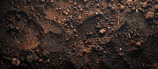 Aufkleber - Background of brown soil texture with copy space image