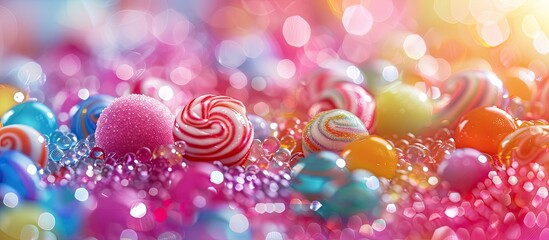 Poster - Vibrant candy backdrop with a textured surface perfect for copy space image