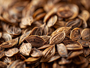 Wall Mural - Closeup of Dried Caraway Seeds