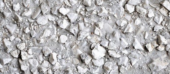 Aufkleber - Close up shot of a rough cement background with small white stones creating a textured surface ideal for copy space image