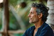© DigitalMagicVisions - Serene Profile of Man Finding Bliss at Navy Yoga Retreat for Stress Relief