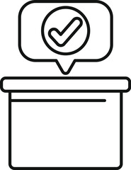 Poster - ballot box with check mark showing approval for voting decision