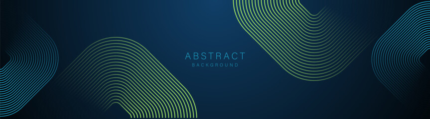 Poster - Abstract creative blue geometric line background