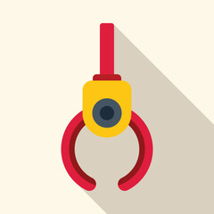 Poster - robotic arm gripper is holding nothing with its two fingers open
