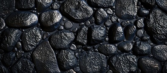 Poster - Abstract black background with stone elements perfect for adding text or graphics with copy space image
