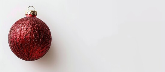 Poster - A Christmas ornament set against a white backdrop suitable for adding text or images. Creative banner. Copyspace image