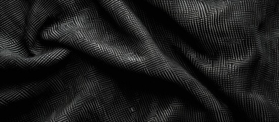Aufkleber - Close up of a black fabric surface texture pattern with a blank area for additional content like a copy space image