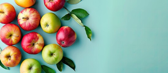 Aufkleber - Colorful background with a copy space image featuring ripe apples