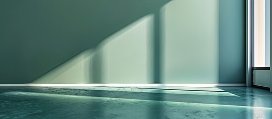 Aufkleber - Blue green floor and wall with copy space image