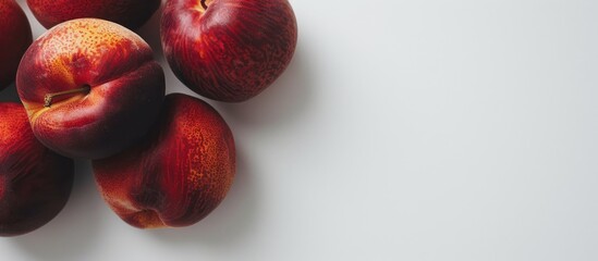 Aufkleber - Close up photograph of nectarines with copy space image on a white background