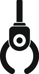 Poster - simple, bold icon of a robotic arm holding something with two fingers