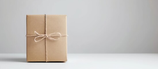 Aufkleber - A card box placed on a plain white backdrop perfect for showcasing with copy space image