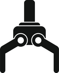 Poster - Simple icon of a robot arm holding something with two claws
