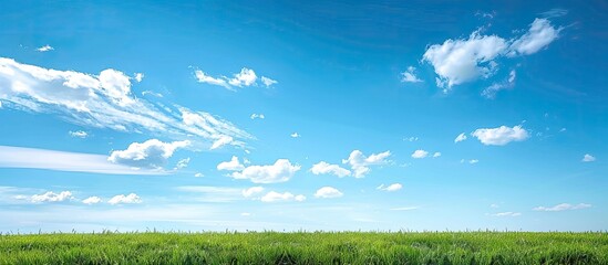 Aufkleber - Clear sky creating a picturesque background in the landscape with ample copy space image