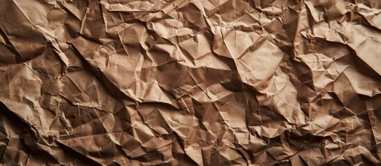 Poster - Texture of crumpled brown paper providing a backdrop with copy space image