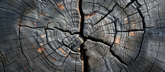 Aufkleber - Copy space image of cracked wooden texture