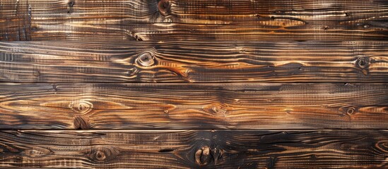 Aufkleber - Top view of an aged wooden surface providing a vintage pine table top pattern for a textured wood panel mockup with copy space image
