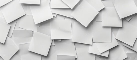 Leinwandbilder - Abstract background with a collection of white note papers offering copy space image