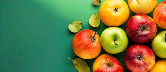 Aufkleber - Colorful background with a copy space image featuring ripe apples