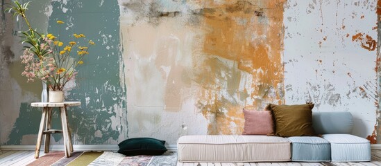 Poster - A color palette mood board for decor and interior design with copy space image
