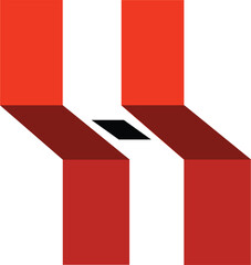 Fototapete - Initials H logo design. Initial Letter Logo.