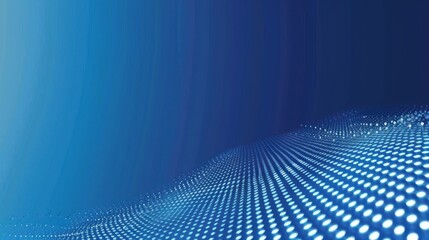 Poster - Blue background with dot waves